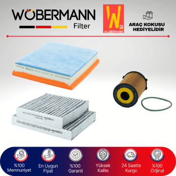 Wöbermann Peugeot 2008 1.6 BlueHdi Filtre Bakım Seti 2014-2021 3KP
