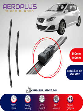 Aeroplus Seat Ibiza 5 2008-2017 Muz Silecek Takımı