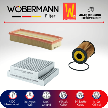 Wöbermann Peugeot 207 1.6 Hdi Filtre Bakım Seti 2007-2011 3KP