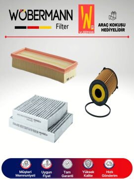 Wöbermann Peugeot 207 1.6 Hdi Filtre Bakım Seti 2007-2011 3KP
