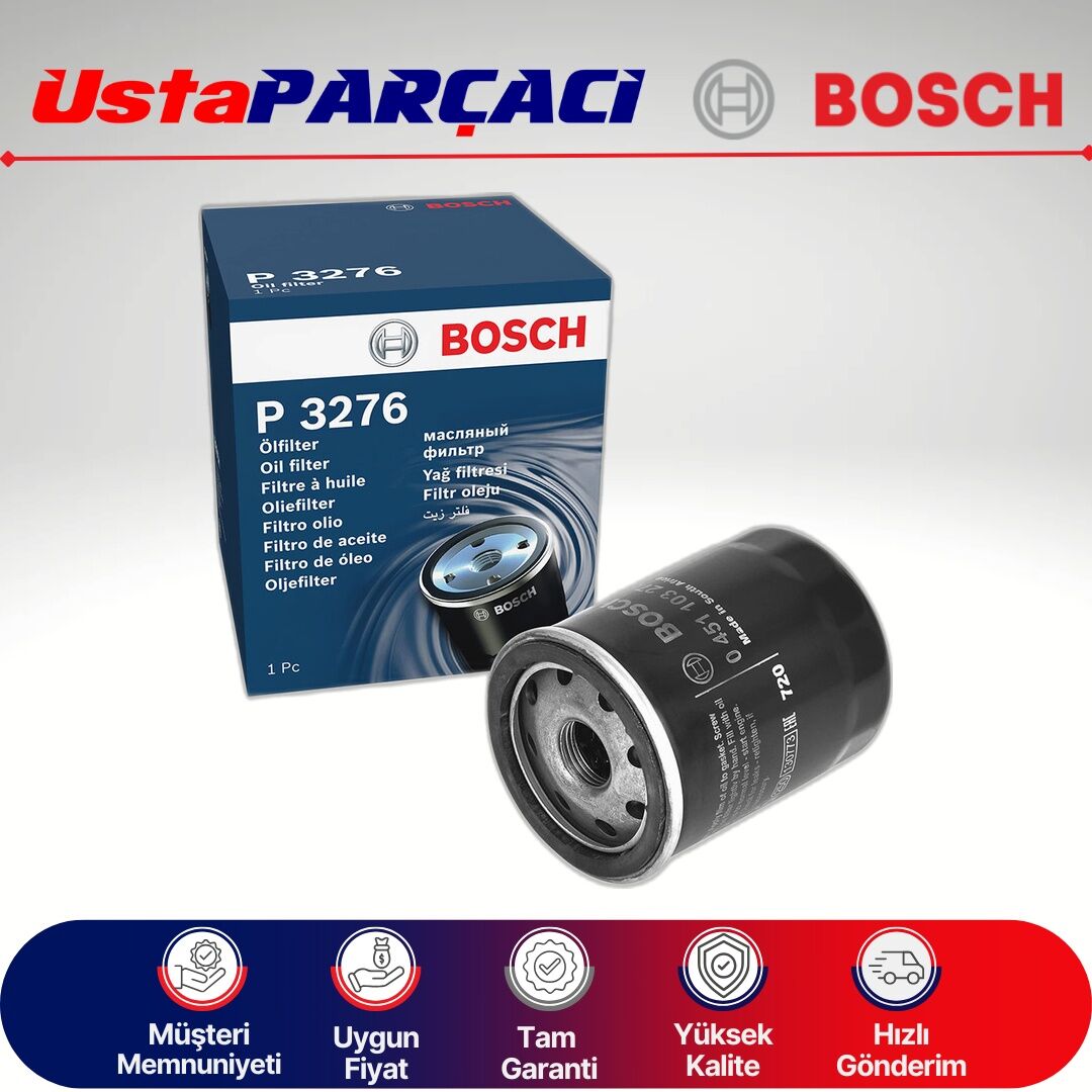 Bosch Yağ Filtresi 0451103276 09864B7065 PM065 TY26278