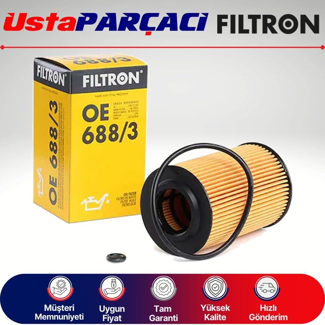 Filtron Skoda Rapid 1.6 Tdi Yağ Filtresi 2016-2018 OE688/3 03N115562