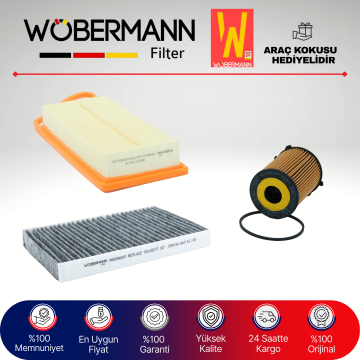 Wöbermann Peugeot 307 1.4 Hdi Filtre Bakım Seti 2001-2009 3KP