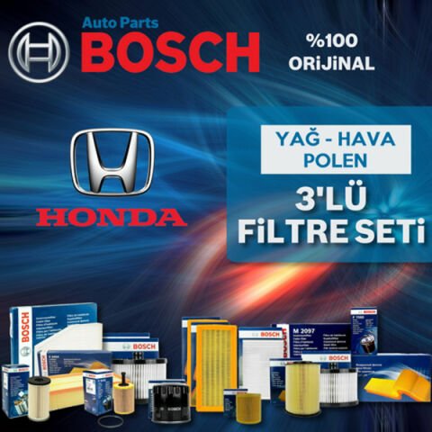 Bosch Honda Accord 2.0 K20 Filtre Bakım Seti 2003-2008 3NP