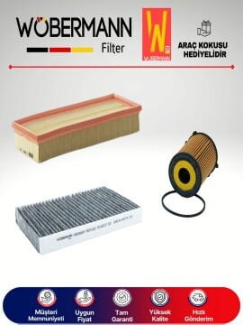 Wöbermann Peugeot 308 1.6 Hdi Filtre Bakım Seti 2008-2011 3KP