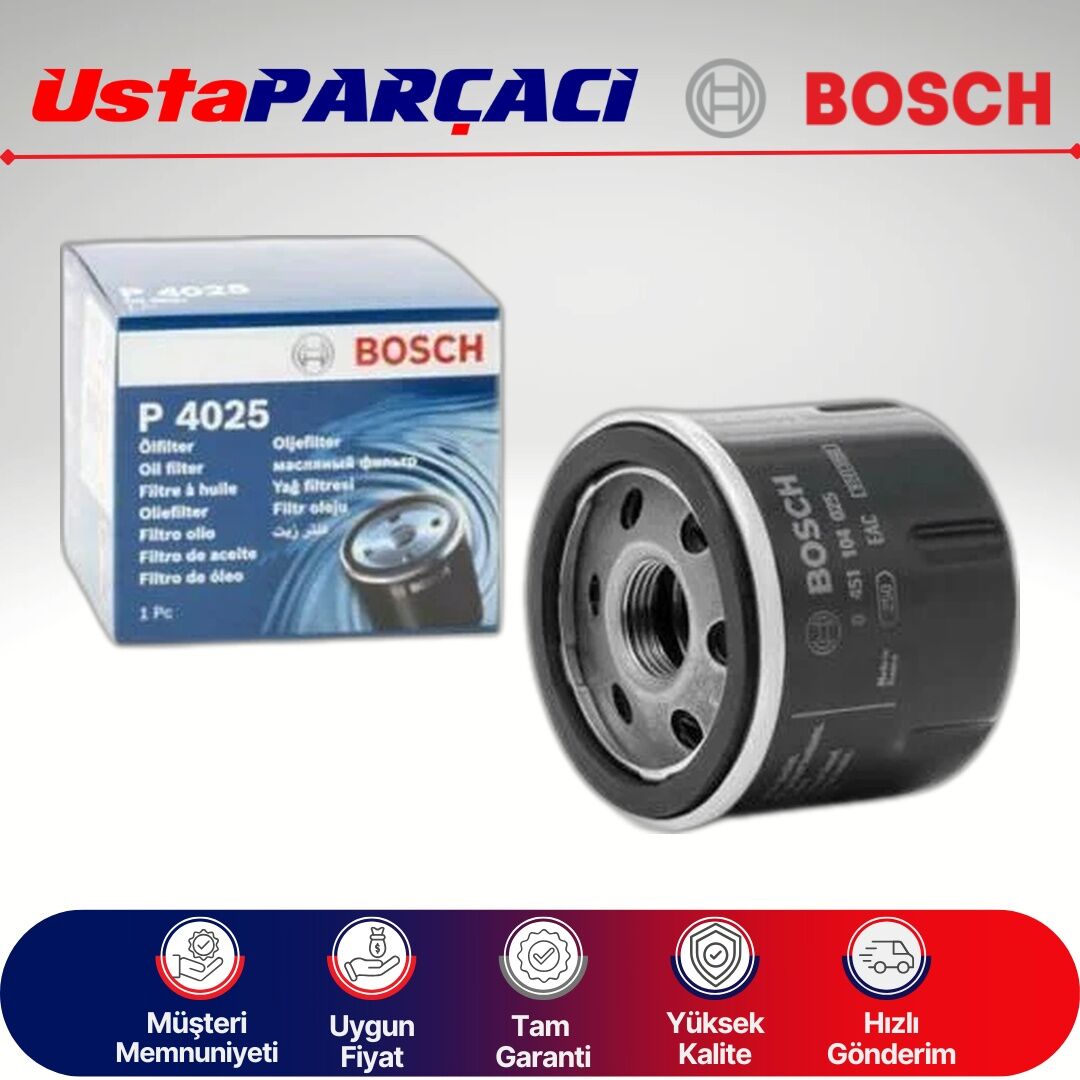 Bosch Yağ Filtresi 0451104025 P4025 8200257642