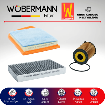 Wöbermann Peugeot 508 1.6 Hdi Filtre Bakım Seti 2010-2014 3KP
