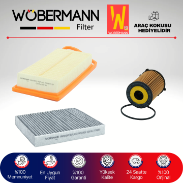 Wöbermann Peugeot Bipper 1.4 Hdi Filtre Bakım Seti 2008-2014 3KP