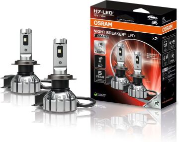 Osram H7 Night Breaker LED SMART %330 6000K Yasal Led 64210DWNBSM-2HB