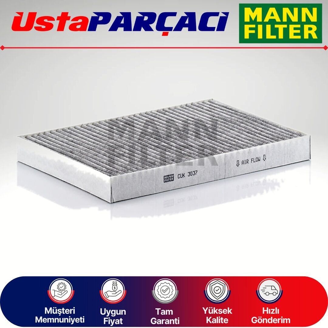 Mann-Filter Audi A4 B6 B7 Karbonlu Polen Filtresi 2002-2008 CUK3037 4B0819439B