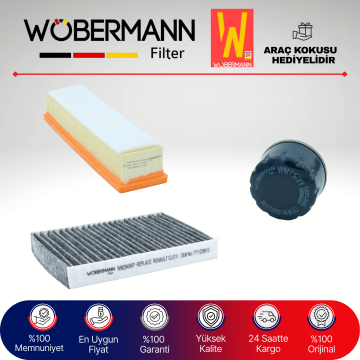 Wöbermann Renault Clio 2 1.5 Dci Filtre Bakım Seti 2001-2013 3KP
