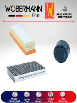 Wöbermann Renault Clio 2 1.5 Dci KARBONLU Filtre Bakım Seti 2001-2013 3KP