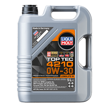 Liqui Moly Top Tec 4210 0W-30 5 Litre 21605 VW MB BMW