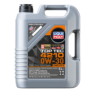 Liqui Moly Top Tec 4210 0W-30 Motor Yağı 5 Litre 21605 VW MB BMW