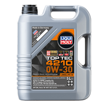 Liqui Moly Top Tec 4210 0W-30 Motor Yağı 5 Litre 21605 VW MB BMW