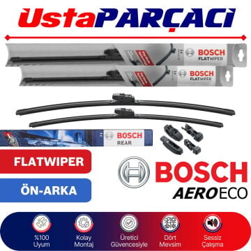 Bosch Fiat Egea Cross 2021-2025 Aeroeco-Rear Ön Arka Silecek Takımı H240