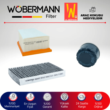 Wöbermann Renault Clio 2 1.6 16V Filtre Bakım Seti 2001-2007 3KP