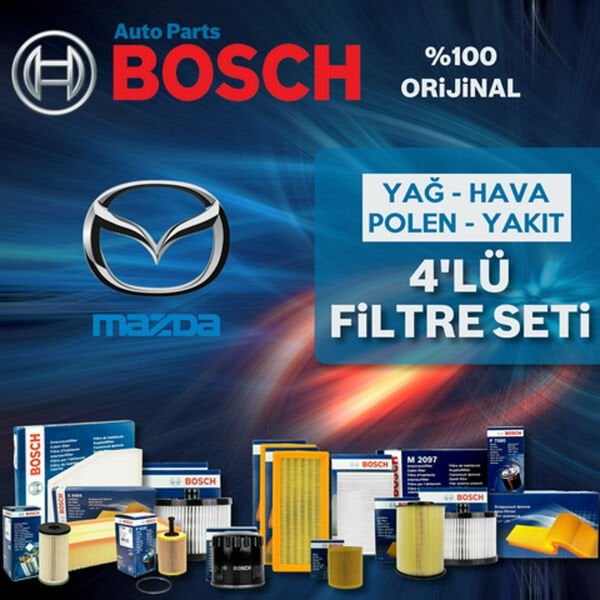 Bosch Mazda 3 1.6 Benzin Filtre Bakım Seti 2004-2008 4NP