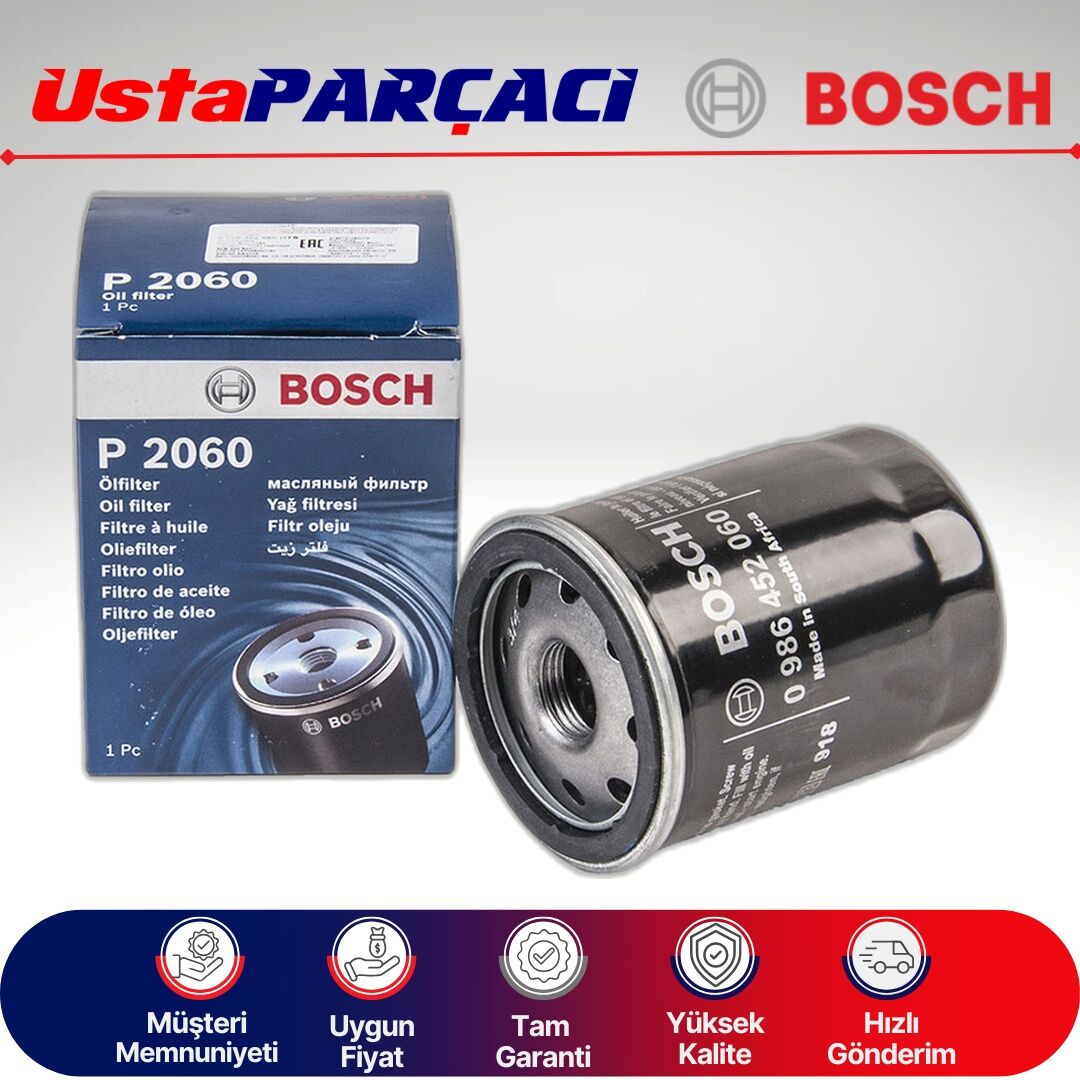 Bosch Yağ Filtresi 0986452060 P2060 1520853J00
