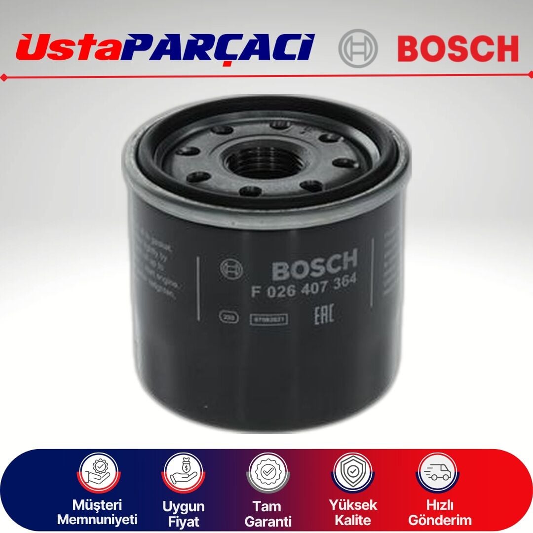 Bosch Toyota Chr 1.8 Hybrid Yağ Filtresi 2024-2026 F026407364 P7364 9091510009