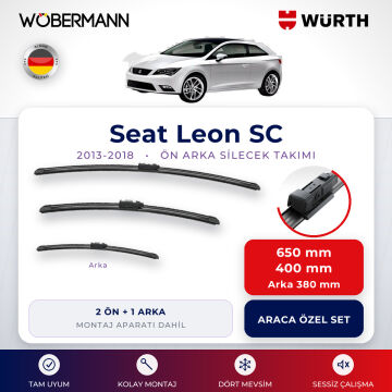 Wöbermann + Würth Seat Leon SC Ön Arka Muz Silecek Takımı 2013-2018