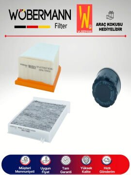 Wöbermann Renault Megane 2 1.4 Benzin Filtre Bakım Seti 2004-2009 3KP