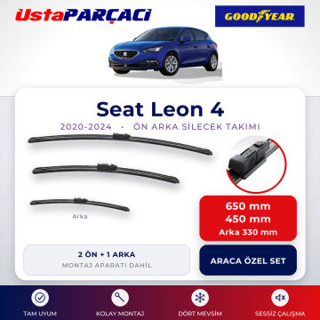 Goodyear Seat Leon 4 2020-2024 Ön Arka Muz Silecek Takımı
