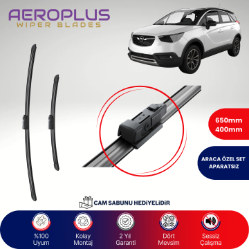 Aeroplus Opel Crossland X 2017-2020 Muz Silecek Takımı