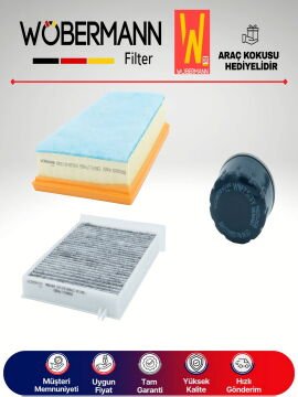 Wöbermann Renault Megane 3 1.6 16V KARBONLU Filtre Bakım Seti 2009-2015 3KP