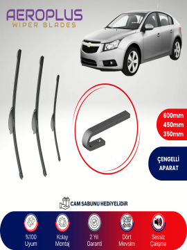 Aeroplus Chevrolet Cruze 2009-2014 Ön Arka Muz Silecek Takımı