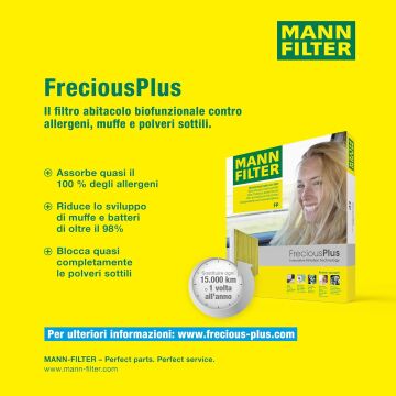 Mann-Filter FP 26 009 FP26009 FreciousPlus Anti-Alerjen Kabin Filtresi (VW Group) Audi Cupra Seat Skoda VW