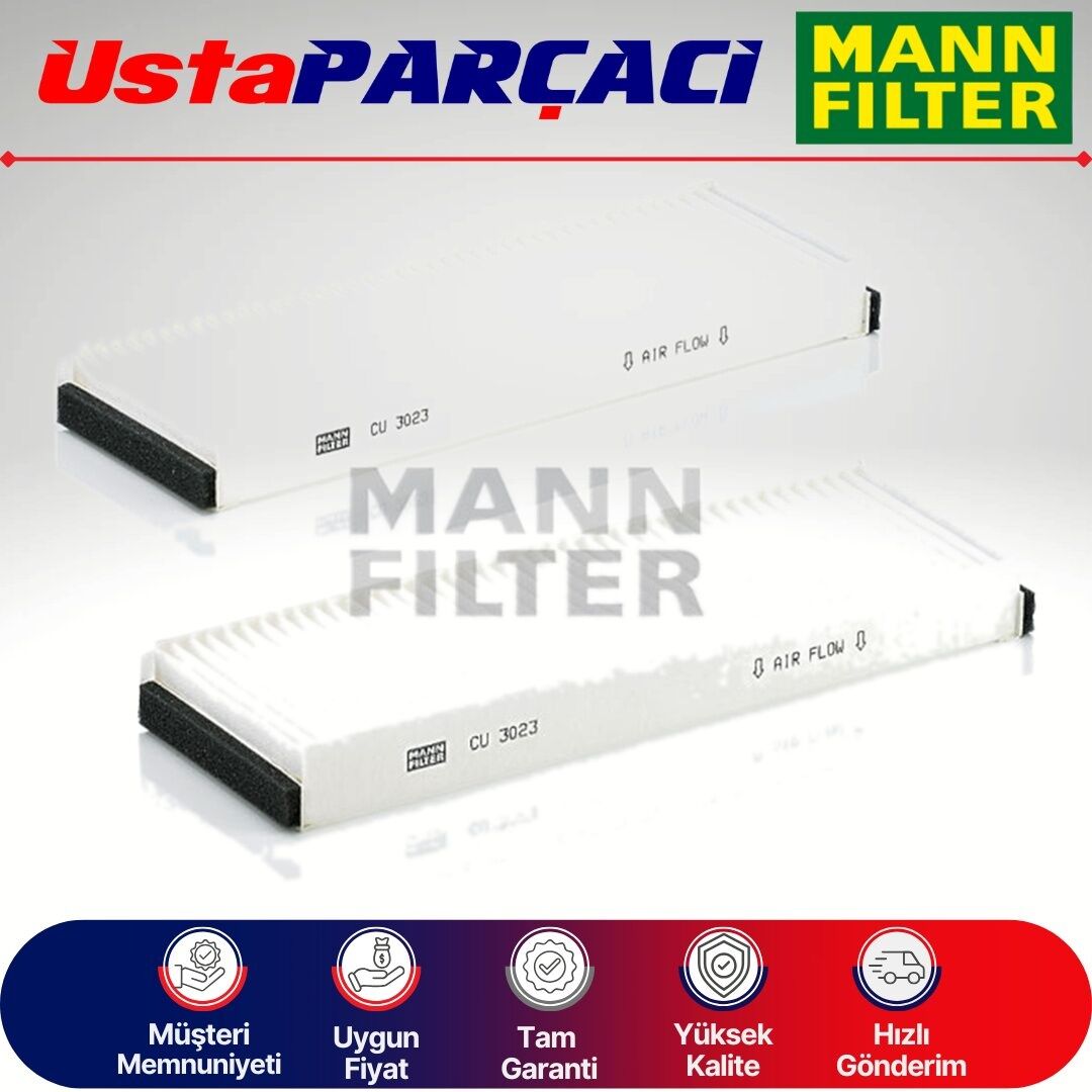 Mann-Filter Audi A6 C6 Standart Polen Filtresi 2005-2011 CU3023-2 4F0898439B