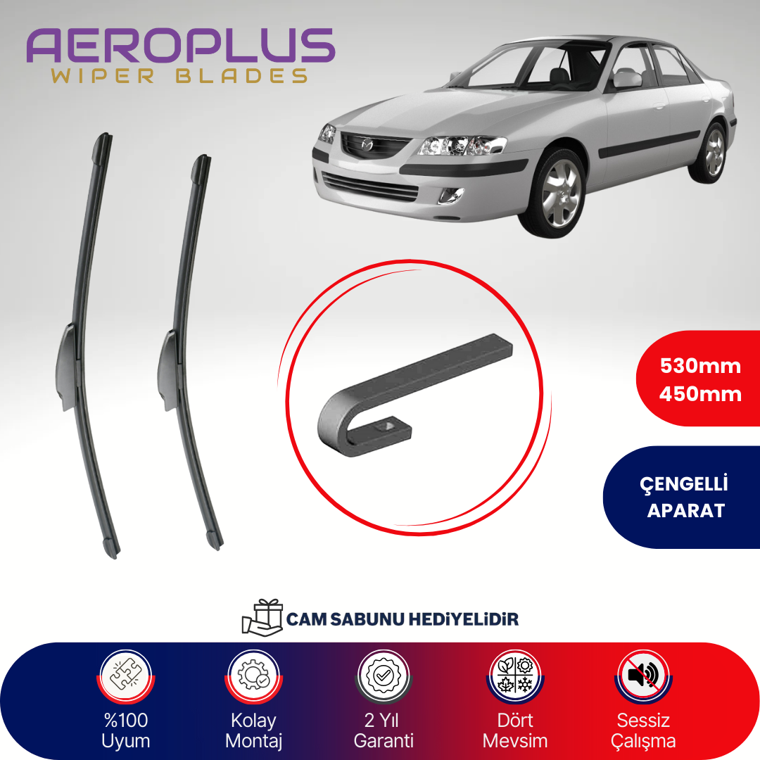 Aeroplus Mazda 626 1997-2002 Muz Silecek Takımı
