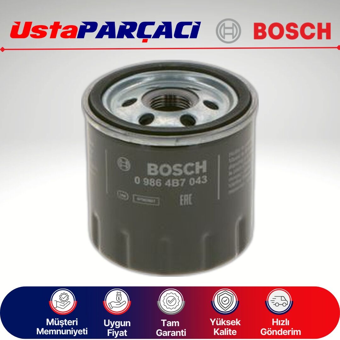 Bosch Yağ Filtresi 09864B7043 PM043 152089599R