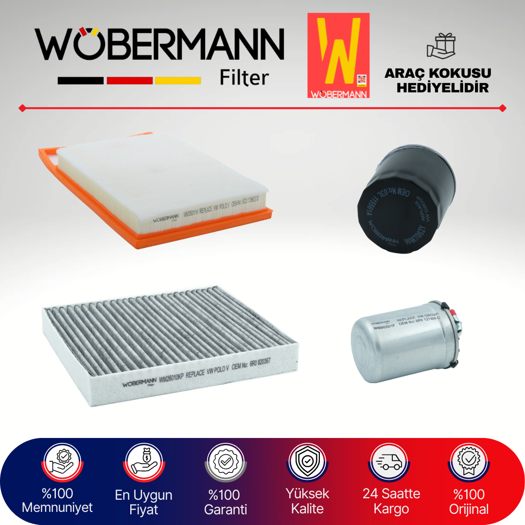 Wöbermann Seat İbiza 1.4 Tdi Filtre Bakım Seti 2015-2017 4KP CUS-CUT-CYZ