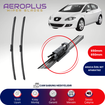 Aeroplus Seat Leon 2 2009-2012 Muz Silecek Takımı