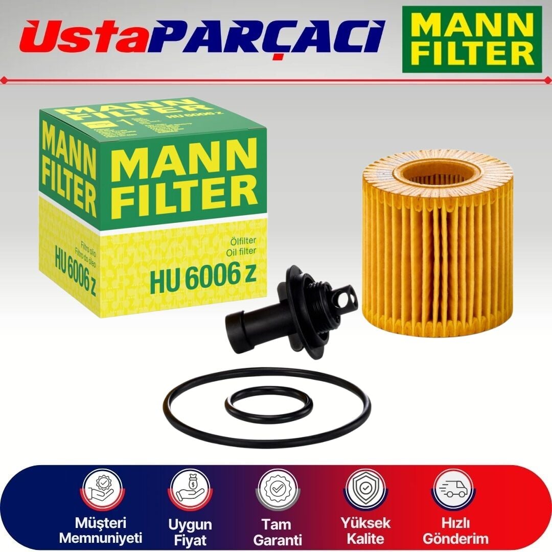 Mann-Filter Toyota Verso 1.6 Yağ Filtresi 2009-2017 HU6006Z 04152-B1010