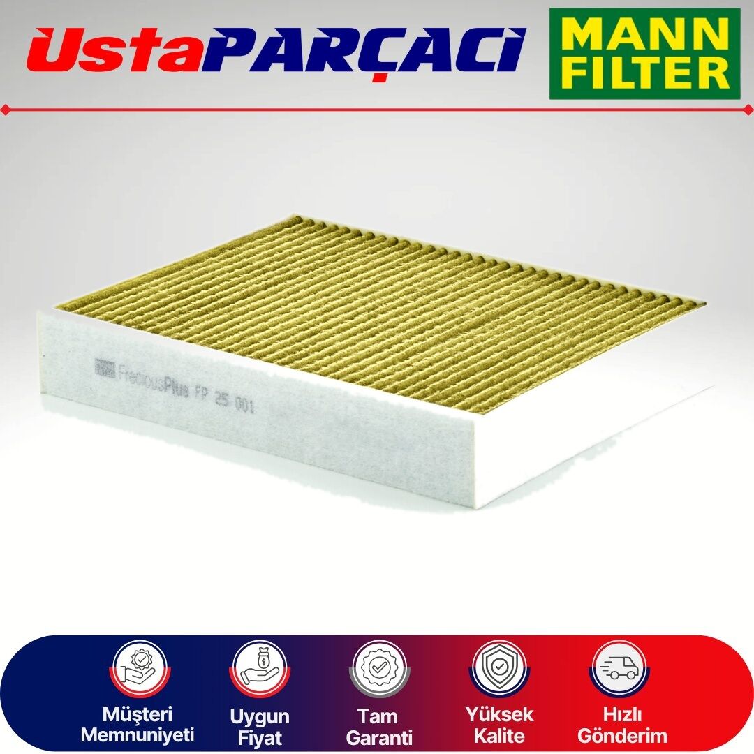 Mann-Filter BMW 1 Serisi F20 Anti-Alerjen Karbonlu Polen Filtresi 2012-2019 FP25001 64119237554
