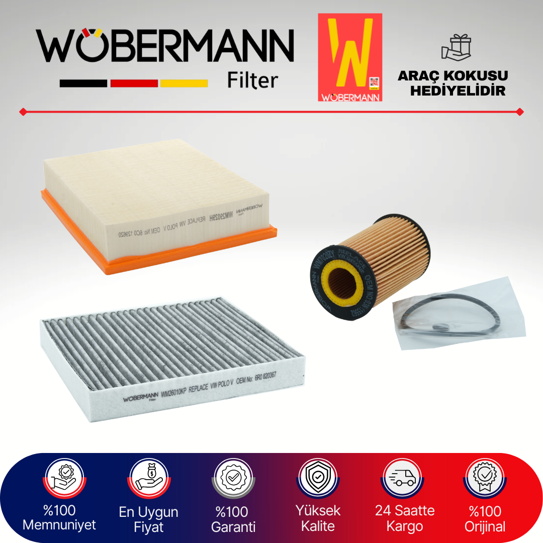 Wöbermann Skoda Rapid 1.6 Tdi Filtre Bakım Seti 2016-2018 3KP CXM