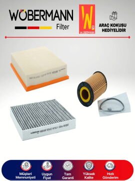 Wöbermann Skoda Rapid 1.6 Tdi KARBONLU Filtre Bakım Seti 2016-2018 3KP CXM