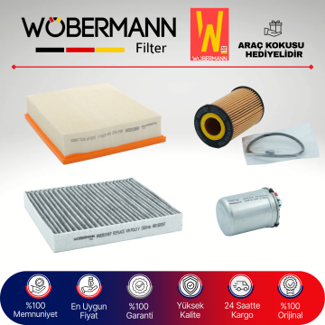 Wöbermann Skoda Rapid 1.6 Tdi KARBONLU Filtre Bakım Seti 2016-2018 4KP CXM