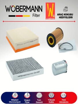 Wöbermann Skoda Rapid 1.6 Tdi KARBONLU Filtre Bakım Seti 2016-2018 4KP CXM
