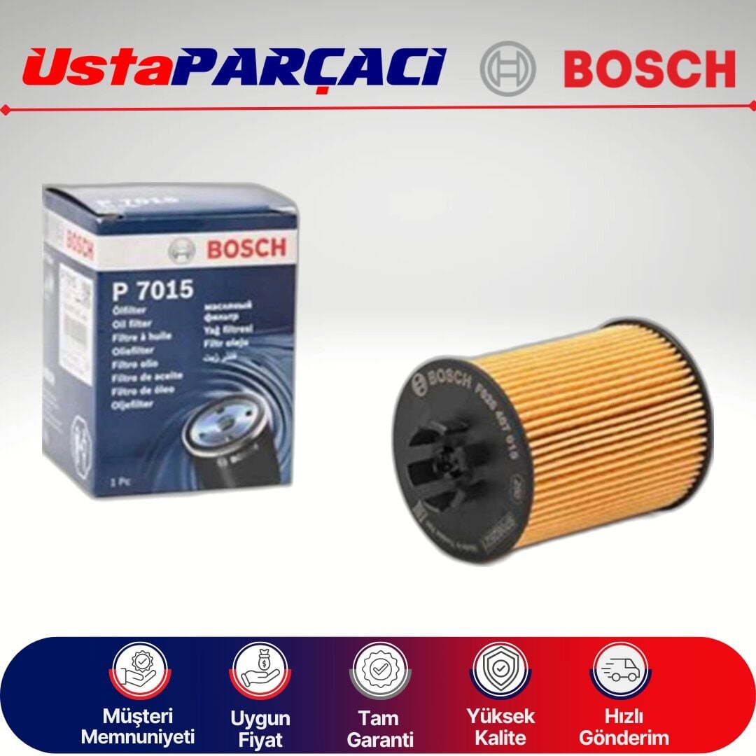 Bosch Toyota Yaris 1.4 D4D Dizel Yağ Filtresi 2012-2015 09864B7015 09864B7083 PM083 04152-31110