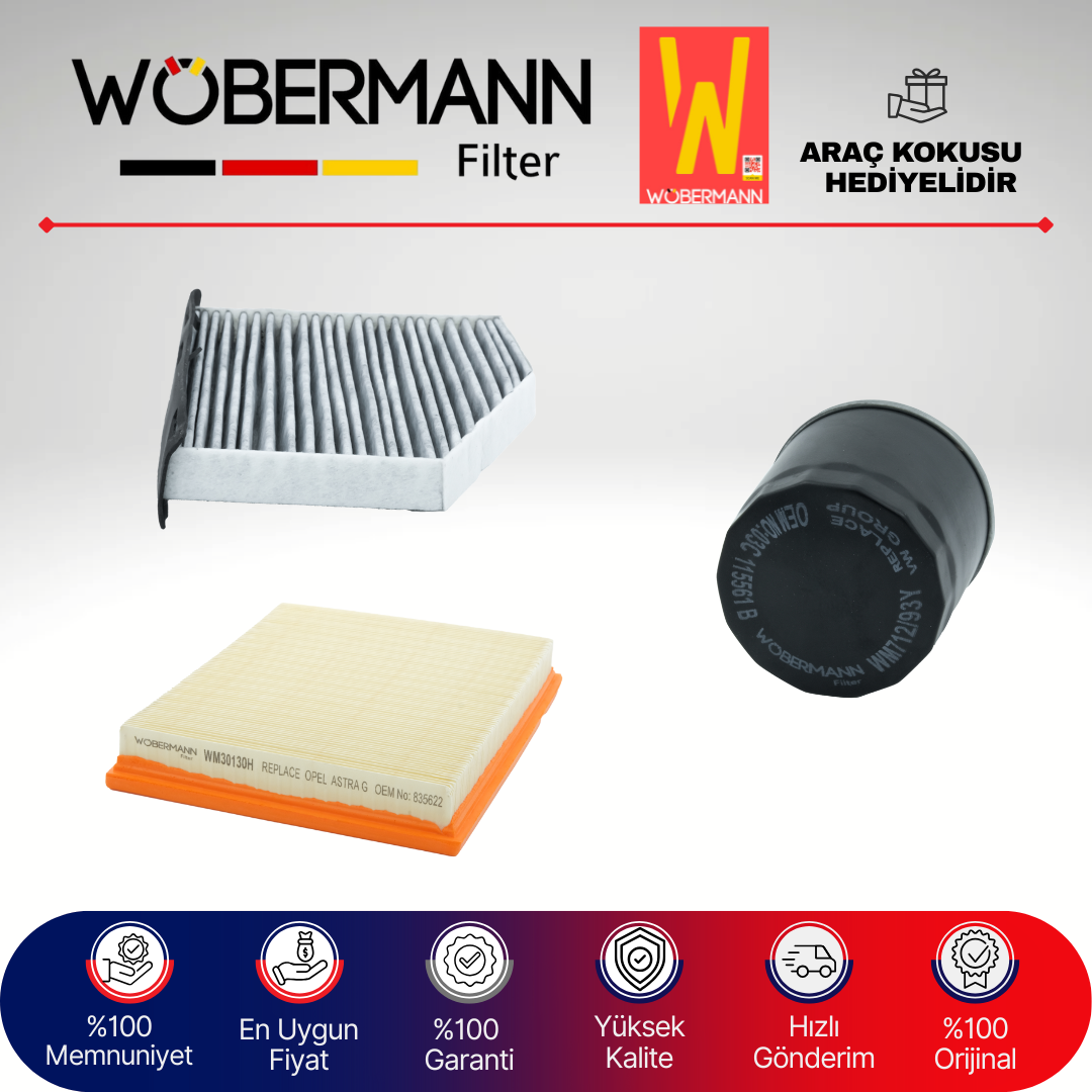 Wöbermann Skoda SuperB 1.4 Tsi Filtre Bakım Seti 2009-2015 3KP CAX