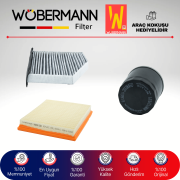 Wöbermann Skoda SuperB 1.4 Tsi KARBONLU Filtre Bakım Seti 2009-2015 3KP CAX