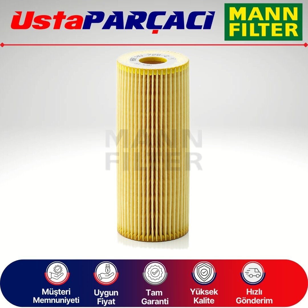 Mann-Filter Audi A3 1.9 Tdi Dizel Yağ Filtresi 1997-2003 HU726/2X 74115562