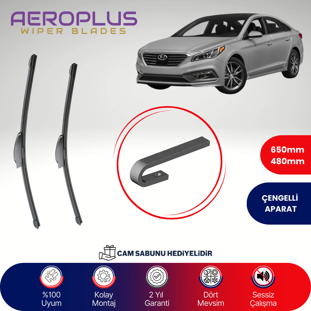 Aeroplus Hyundai Sonata 2010-2020 Muz Silecek Takımı