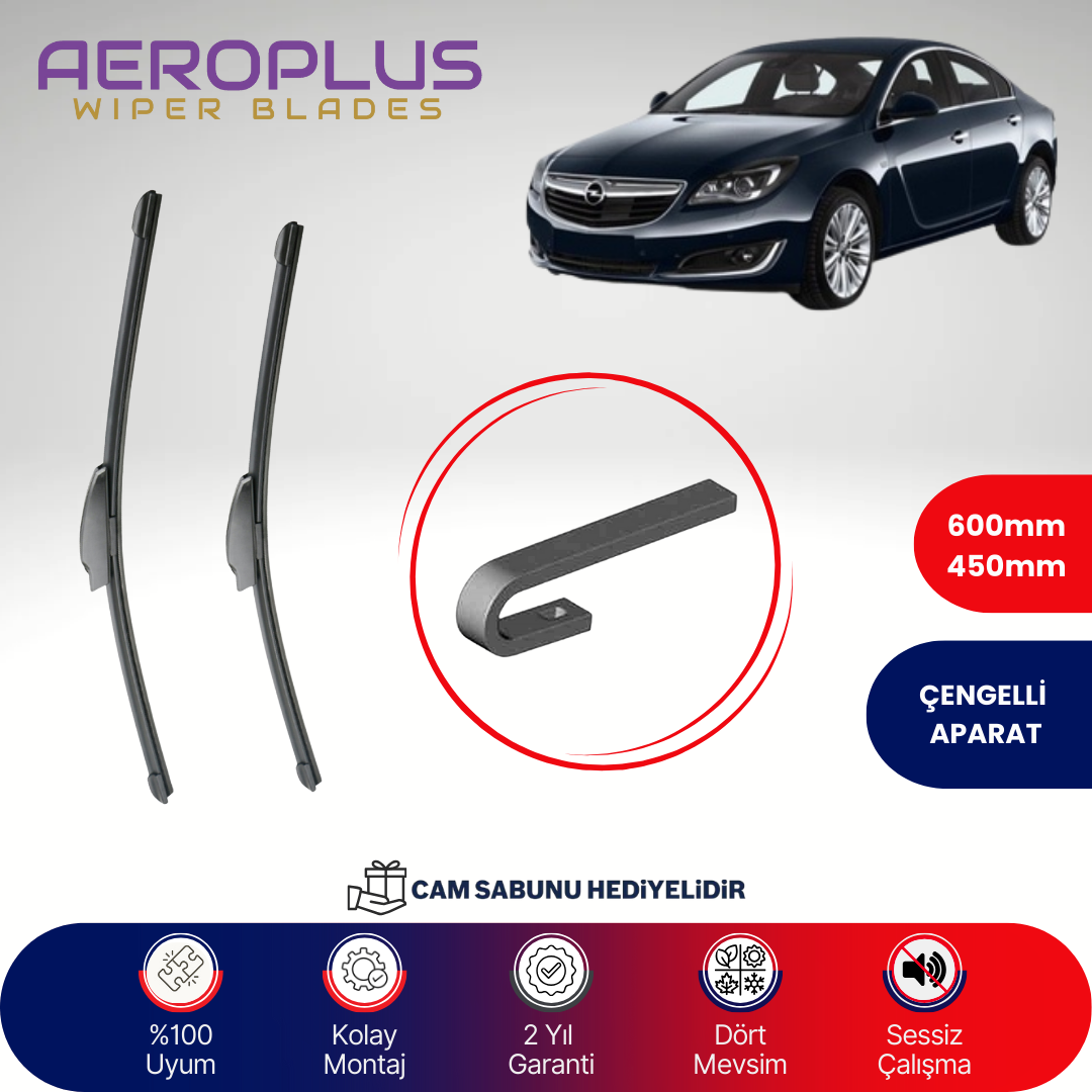 Aeroplus Opel Insignia A 2008-2017 Muz Silecek Takımı