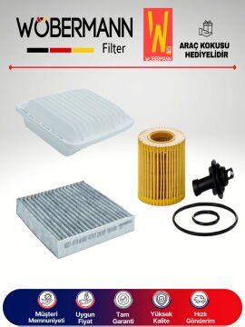 Wöbermann Toyota Auris 1.33 Benzin Filtre Bakım Seti 2009-2018 3KP