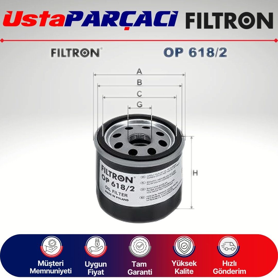 Filtron Toyota Corolla E21 1.8 Hybrid 2019-2025 OP618/2 9091510009